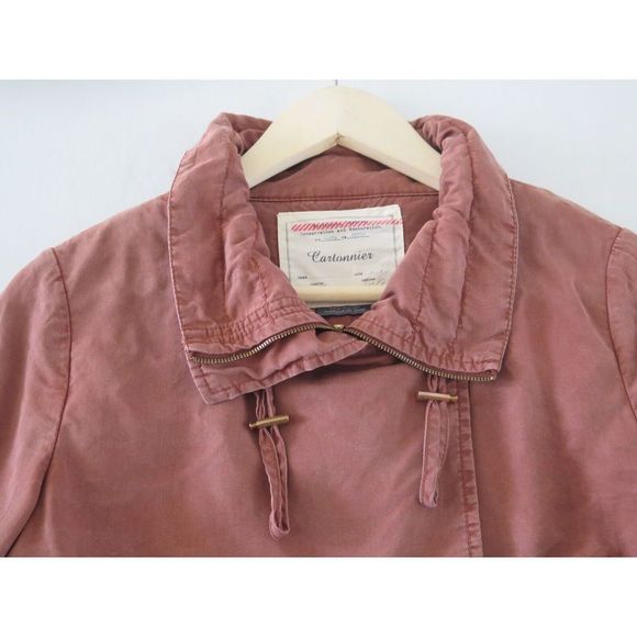Cartonnier Anthropologie Women's Sz 4 Rust Brown Tencel Jacket Blazer - Picture 12 of 12